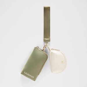 *NWT* LULULEMON Dual Pouch Wristlet, Color - Bay Leaf/light Ivory